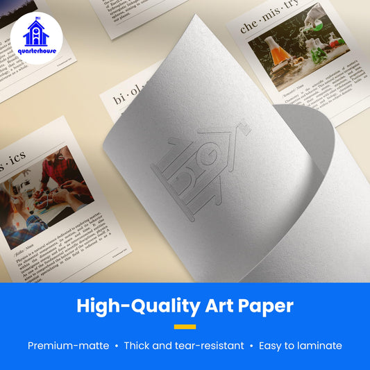 Quarterhouse Natural Science Definitions Poster Set, Science Classroom Learning Materials for K-12 Students and Teachers, Set of 5, 12x18, Extra Durable