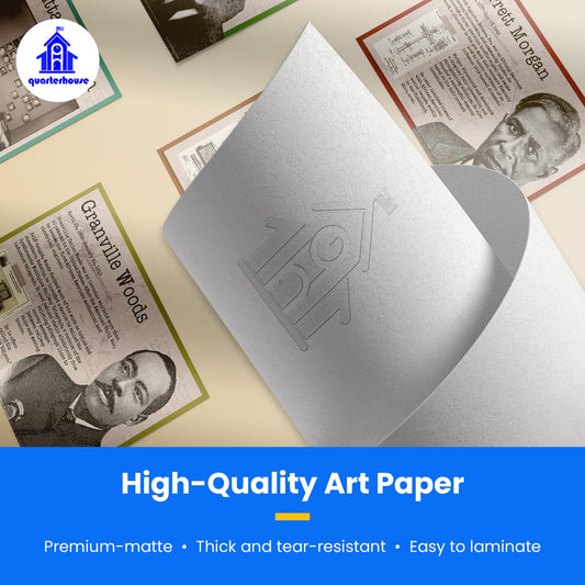 Quarterhouse Black Inventors Poster Set, STEM and History Classroom Learning Materials for K-12 Students and Teachers, Set of 7, 12 x 18 Inches, Extra Durable