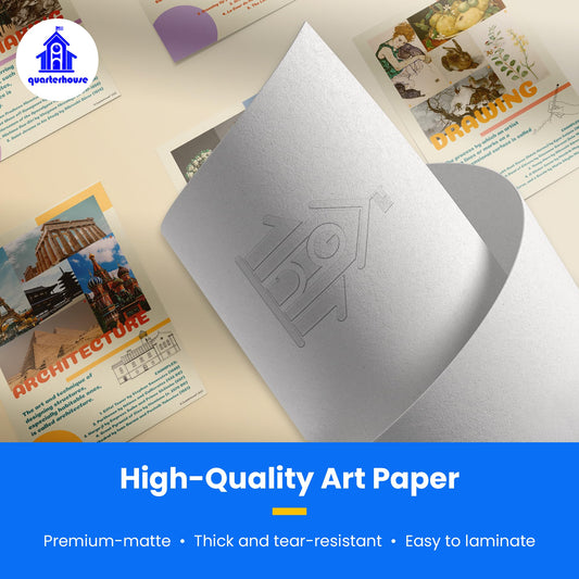 Quarterhouse Art Mediums Poster Set, Art Classroom Learning Materials for K-12 Students and Teachers, Set of 6, 12 x 18 Inches, Extra Durable