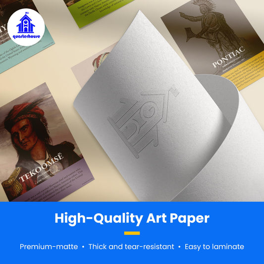 Quarterhouse Native American Heroes Poster Set, Social Studies Classroom Learning Materials for K-12 Students and Teachers, Set of 8, 12 x 18 Inches, Extra Durable