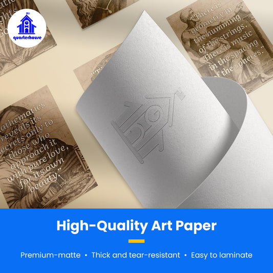 Quarterhouse Math Motivational Poster Set, Math Classroom Learning Materials for K-12 Students and Teachers, Set of 5, 12 x 18 Inches, Extra Durable