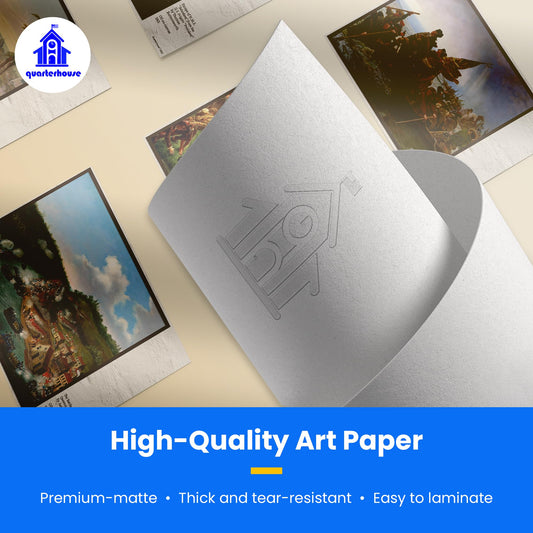 Quarterhouse American War Paintings Poster Set, Social Studies Classroom Learning Materials for K-12 Students and Teachers, Set of 10, 12 x 18 Inches, Extra Durable