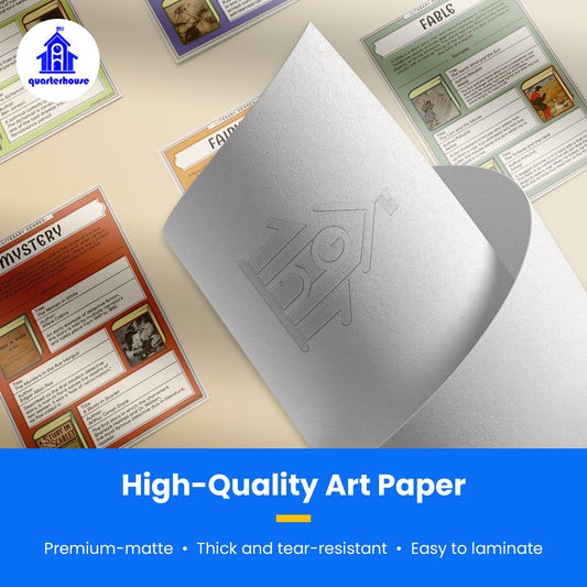 Quarterhouse Literary Genres Poster Set, English - Language Arts Classroom Learning Materials for K-12 Students and Teachers, Set of 9, 12 x 18 Inches, Extra Durable