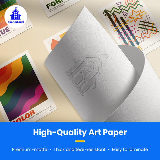 Quarterhouse Art Classroom Décor Poster Set, Art Classroom Learning Materials for K-12 Students and Teachers, Set of 7, 12x18, Extra Durable