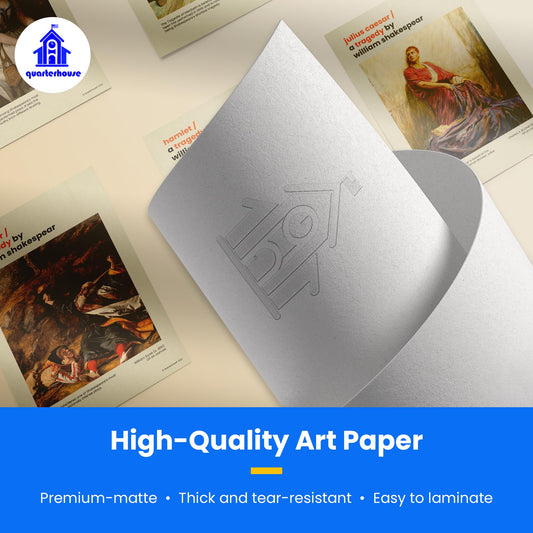 Quarterhouse Shakespeare Poster Set, English-Language Arts Classroom Learning Materials for K-12 Students and Teachers, Set of 8, 12x18, Extra Durable