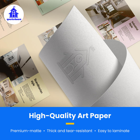 Quarterhouse Interior Design Poster Set, Art Classroom Learning Materials for K-12 Students and Teachers, Set of 8, 12x18, Extra Durable