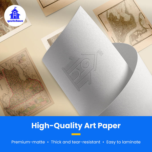 Quarterhouse Vintage New York Maps (Set A) Poster Set, Social Studies Classroom Learning Materials for K-12 Students and Teachers, Set of 3, 12 x 18 Inches, Extra Durable