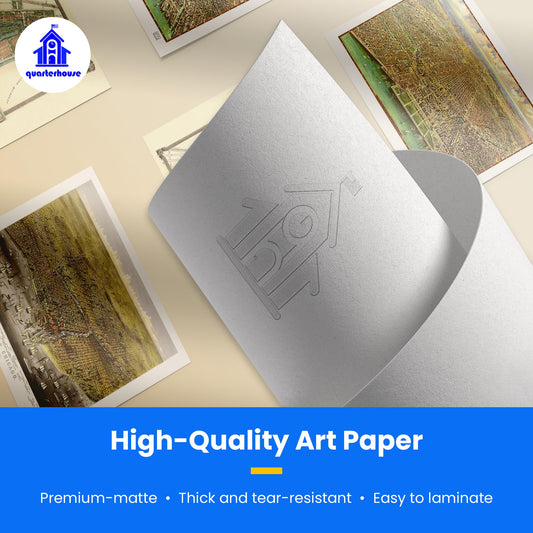 Quarterhouse Vintage Chicago Maps (Set A) Poster Set, Social Studies Classroom Learning Materials for K-12 Students and Teachers, Set of 3, 12 x 18 Inches, Extra Durable