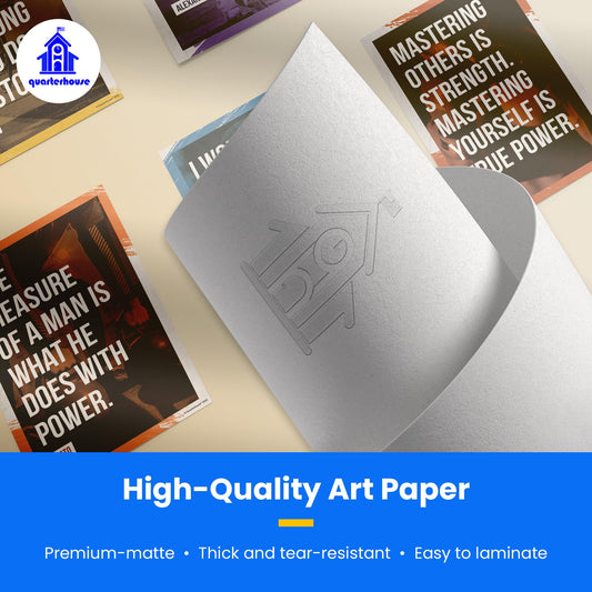 Quarterhouse Gym - Physical Education Motivational Poster Set, Physical Education and Health Classroom Learning Materials for K-12 Students and Teachers, Set of 6, 12 x 18 Inches, Extra Durable