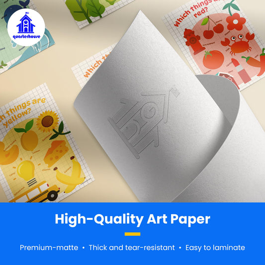 Quarterhouse Colors for Kids Poster Set, Art Classroom Learning Materials for K-12 Students and Teachers, Set of 8, 12x18, Extra Durable