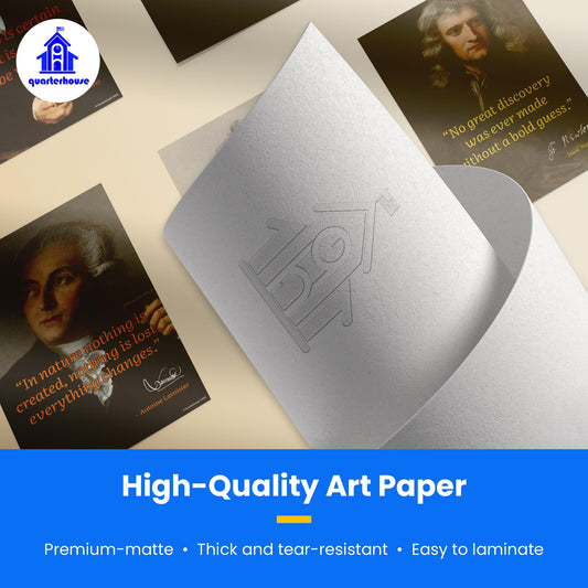 Quarterhouse Science Motivational Poster Set, Science Classroom Learning Materials for K-12 Students and Teachers, Set of 8, 12 x 18 Inches, Extra Durable