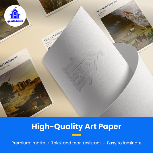 Quarterhouse Romanticism Paintings Poster Set, Art and Art History Classroom Learning Materials for K-12 Students and Teachers, Set of 8, 12 x 18 Inches, Extra Durable