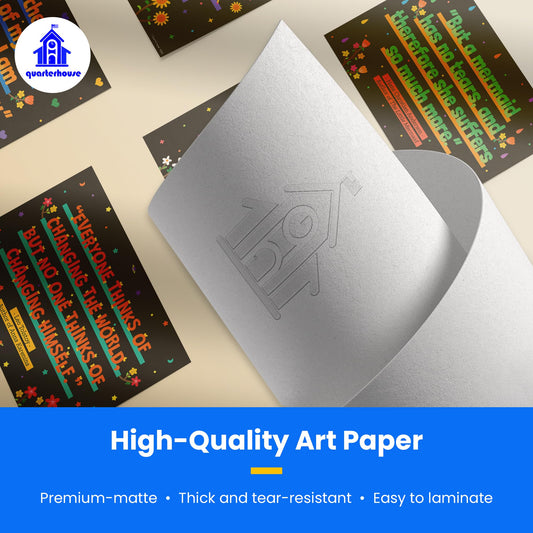 Quarterhouse English and Literature Motivational Poster Set, English - Language Arts Classroom Learning Materials for K-12 Students and Teachers, Set of 8, 12 x 18 Inches, Extra Durable