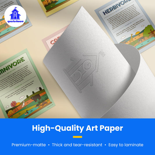 Quarterhouse Food Chain and Eating Behaviour Poster Set, Science Classroom Learning Materials for K-12 Students and Teachers, Set of 4, 12x18, Extra Durable