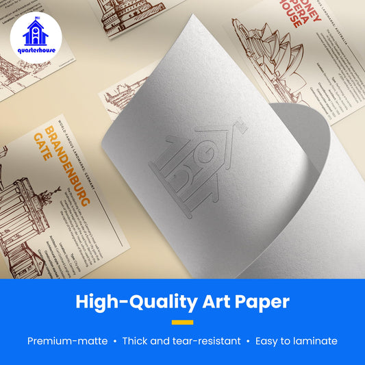 Quarterhouse Famous Landmarks of the World Poster Set, Social Studies and Geography Classroom Learning Materials for K-12 Students and Teachers, Set of 6, 12 x 18 Inches, Extra Durable