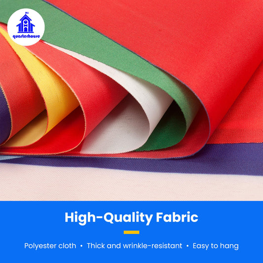 Quarterhouse Spanish Language Country Flags for the Classroom - 18 Latin American Countries Plus Spain, Puerto Rico, and Equatorial Guinea - 21 Flags Per String - Polyester, 8 x 12 Inches