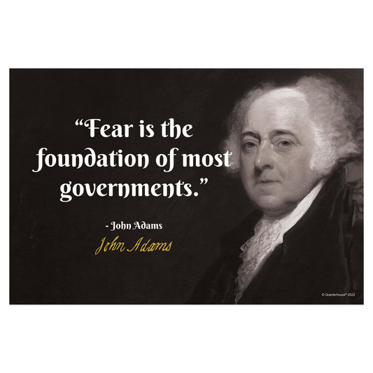 Quarterhouse Presidential Quotables - John Adams Motivational Poster, Social Studies Classroom Materials for Teachers