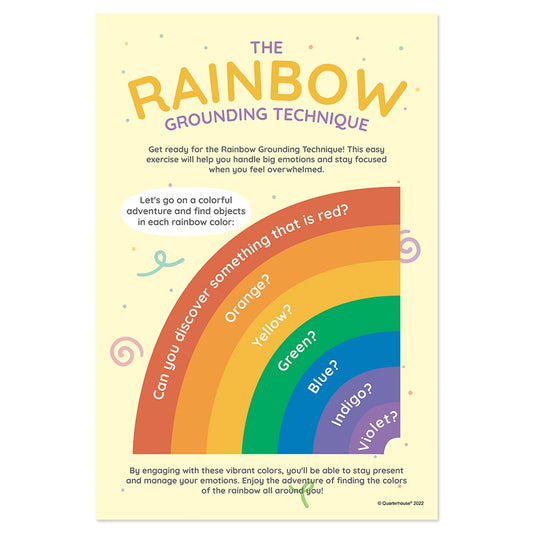 Quarterhouse Rainbow Technique Poster, Psychology Classroom Materials for Teachers