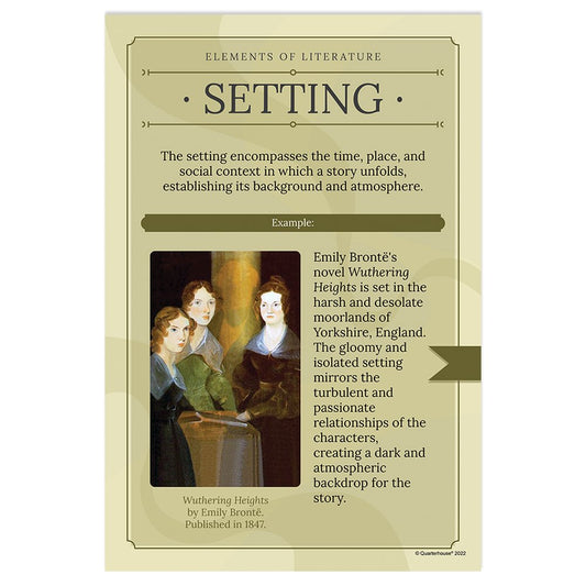 Quarterhouse Setting Poster, English-Language Arts Classroom Materials for Teachers
