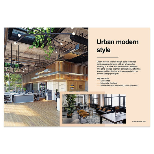 Quarterhouse Urban-Modern Style Poster, Art Classroom Materials for Teachers