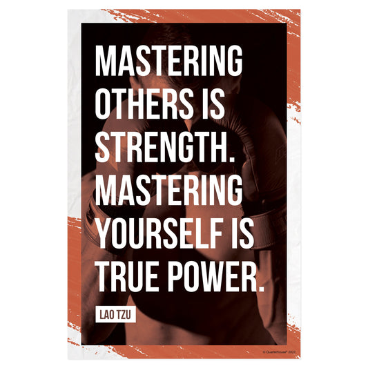 Quarterhouse Workout Quotables - Lao Tzu Gym Motivational Poster, Physical Education Classroom Materials for Teachers