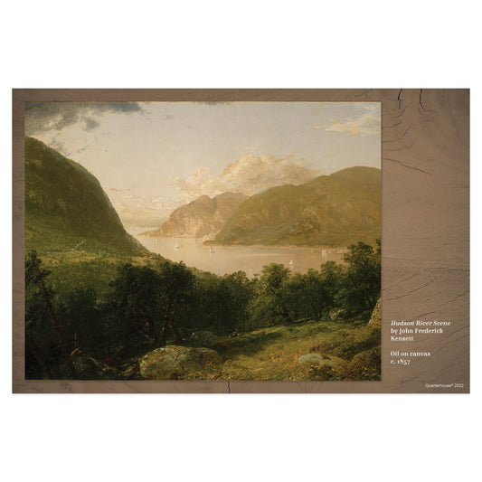 Quarterhouse 'Hudson River Scene' Hudson School Poster, Art Classroom Materials for Teachers