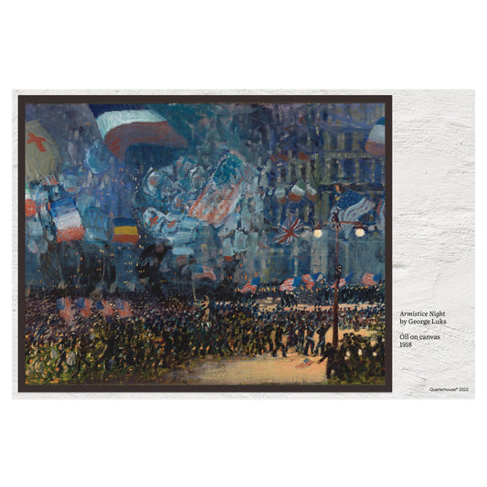 Quarterhouse WWI, 'Armistice Night' Poster, Social Studies Classroom Materials for Teachers