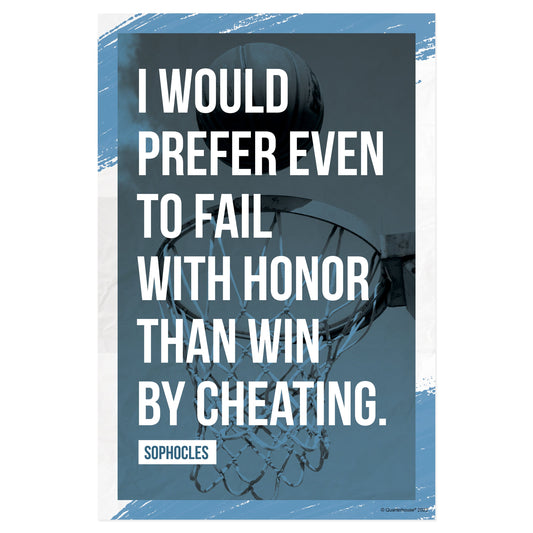Quarterhouse Workout Quotables - Sophocles Gym Motivational Poster, Physical Education Classroom Materials for Teachers