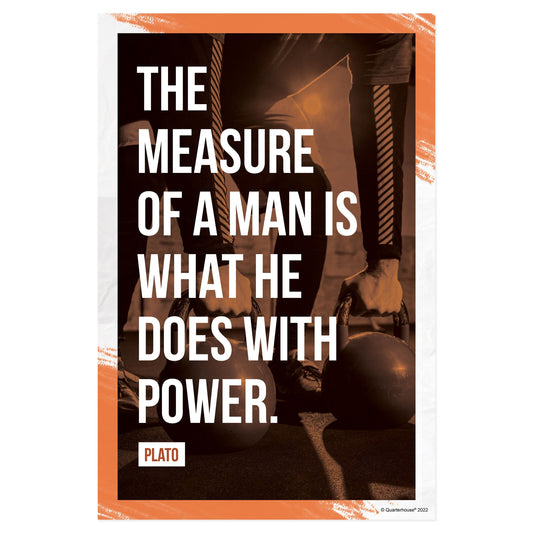 Quarterhouse Workout Quotables - Plato Gym Motivational Poster, Physical Education Classroom Materials for Teachers