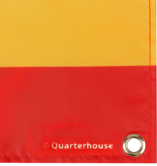 Quarterhouse Bienvenidos Welcome Banner for Spanish Classrooms, Businesses, & Special Events - Spanish Flag (Yellow & Red) Background - Polyester, 60 x 10 Inches