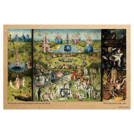 Quarterhouse 'The Garden of Earthly Delights' Poster, Art History Classroom Materials for Teachers