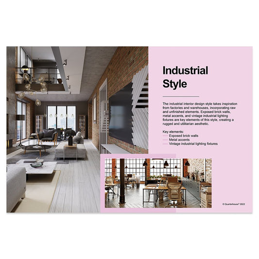 Quarterhouse Industrial Style Poster, Art Classroom Materials for Teachers