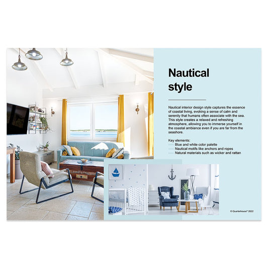 Quarterhouse Nautical Style Poster, Art Classroom Materials for Teachers