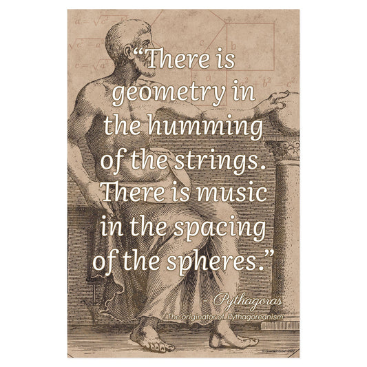Quarterhouse Mathematic Quotables - Pythagoras Motivational Poster, Math Classroom Materials for Teachers