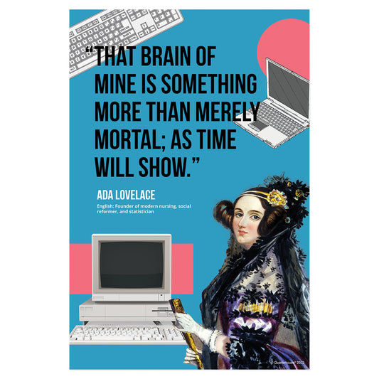 Quarterhouse STEM Quotables - Ada Lovelace Poster, Science Classroom Materials for Teachers