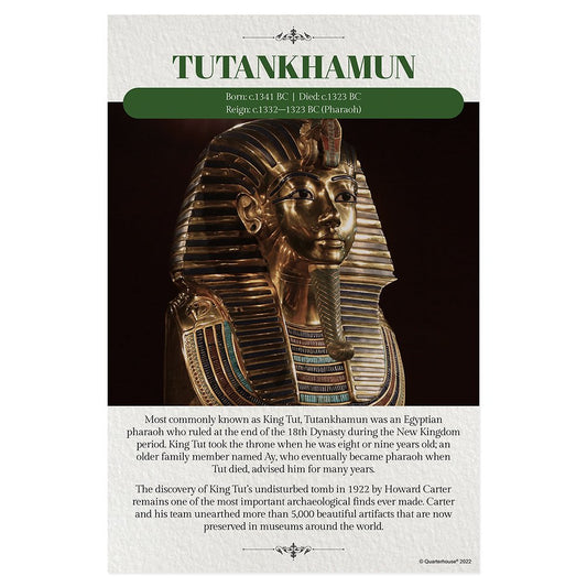 Quarterhouse Tutankhamun Biographical Poster, Social Studies Classroom Materials for Teachers