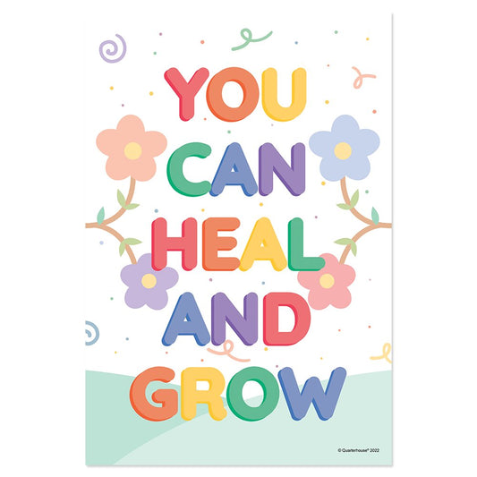 Quarterhouse You Can Heal Poster, Psychology Classroom Materials for Teachers