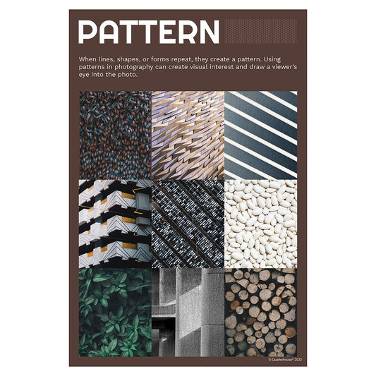 Quarterhouse Elements of Photography - Pattern Poster, Art Classroom Materials for Teachers