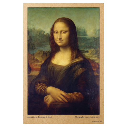 Quarterhouse 'Mona Lisa' Poster, Art History Classroom Materials for Teachers