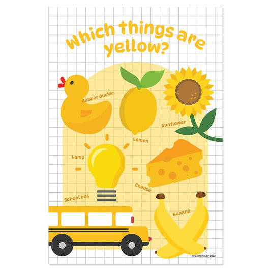 Quarterhouse Yellow Color Poster, Art Classroom Materials for Teachers