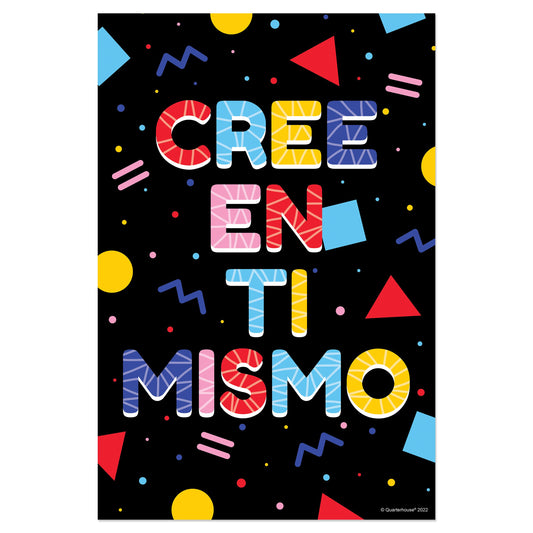 Quarterhouse 'Cree en ti mismo' Spanish Motivational Poster, Spanish and ESL Classroom Materials for Teachers