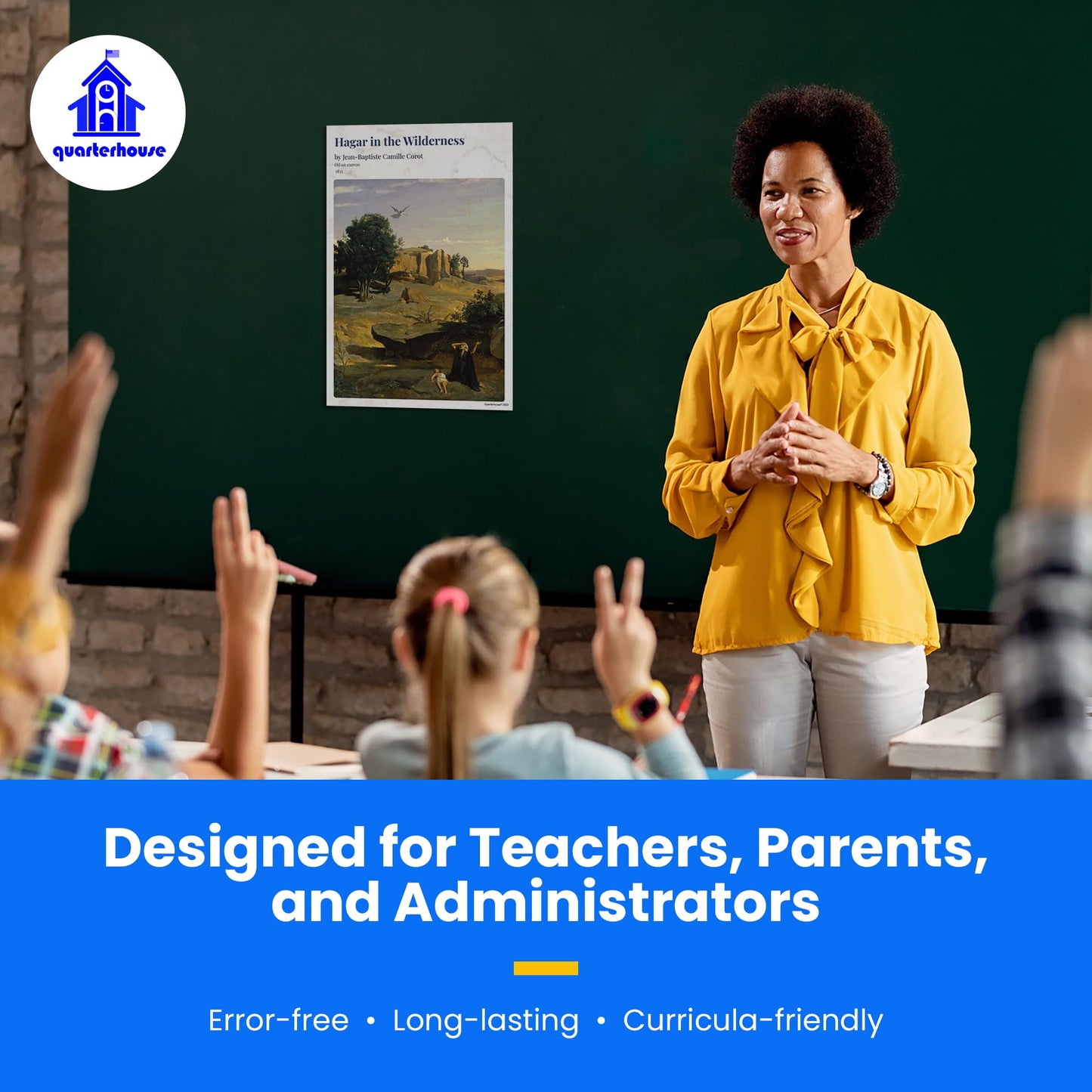 Quarterhouse Romanticism Paintings Poster Set, Art and Art History Classroom Learning Materials for K-12 Students and Teachers, Set of 8, 12 x 18 Inches, Extra Durable