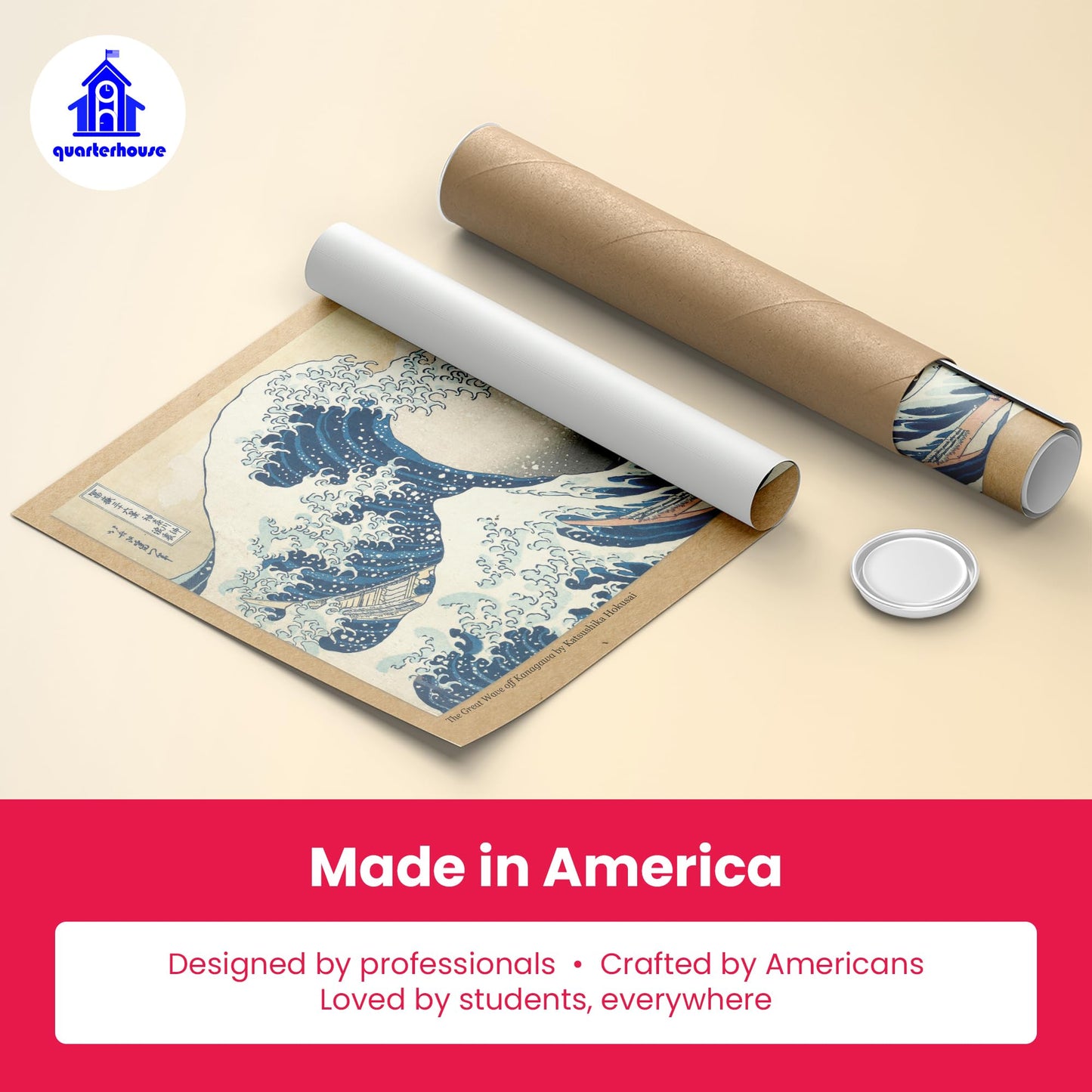 Quarterhouse Famous Paintings in History Poster Set, Art Classroom Learning Materials for K-12 Students and Teachers, Set of 9, 12 x 18 Inches, Extra Durable