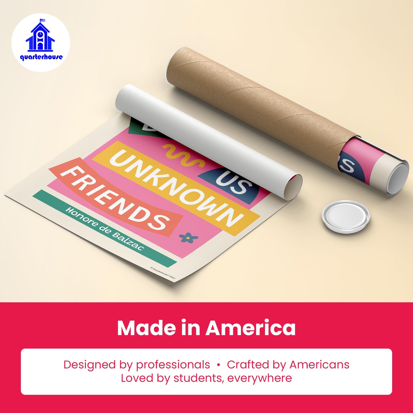 Quarterhouse Reading is Fun Poster Set, English - Language Arts Classroom Learning Materials for K-12 Students and Teachers, Set of 6, 12 x 18 Inches, Extra Durable