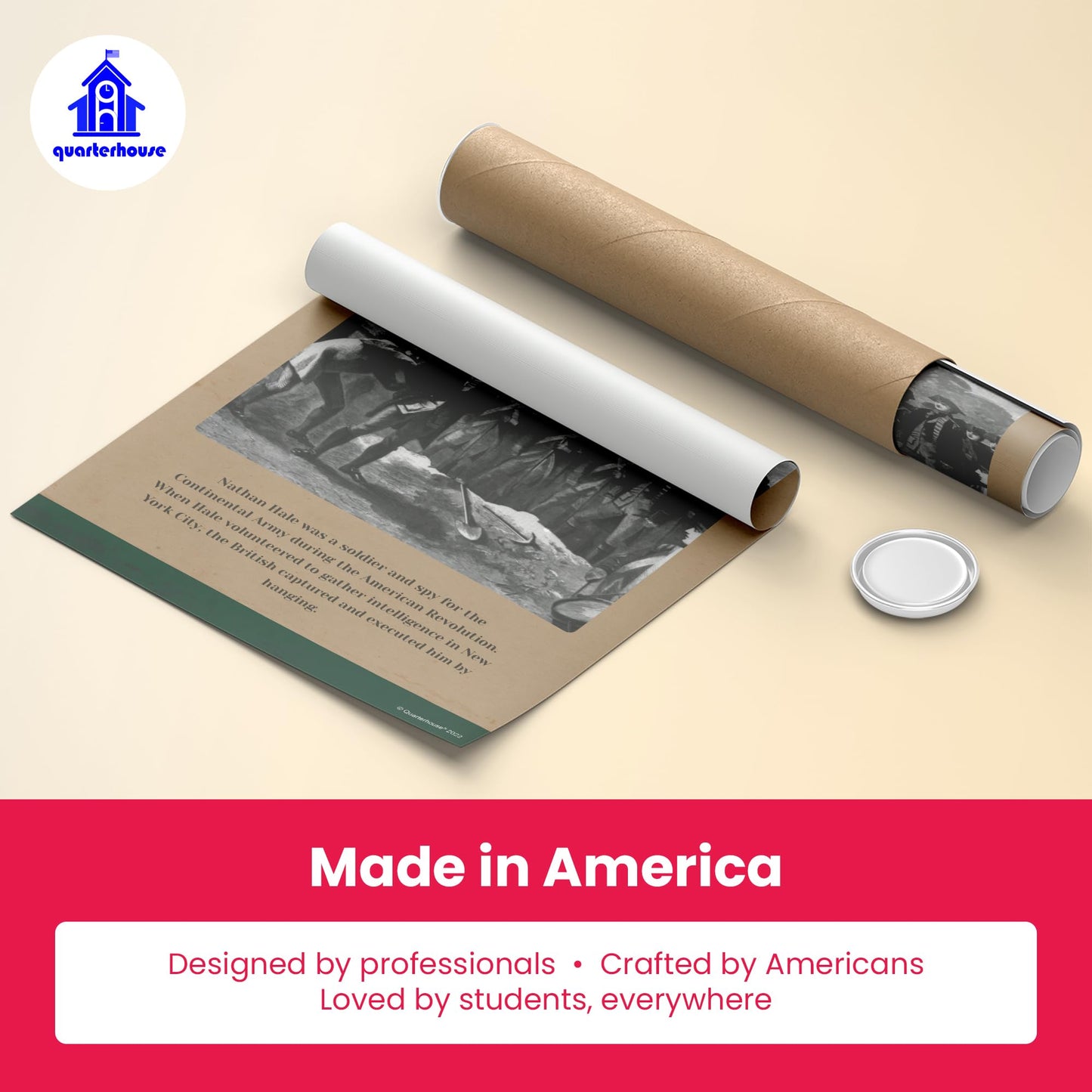 Quarterhouse Revolutionary Americans Poster Set, Social Studies Classroom Learning Materials for K-12 Students and Teachers, Set of 8, 12 x 18 Inches, Extra Durable