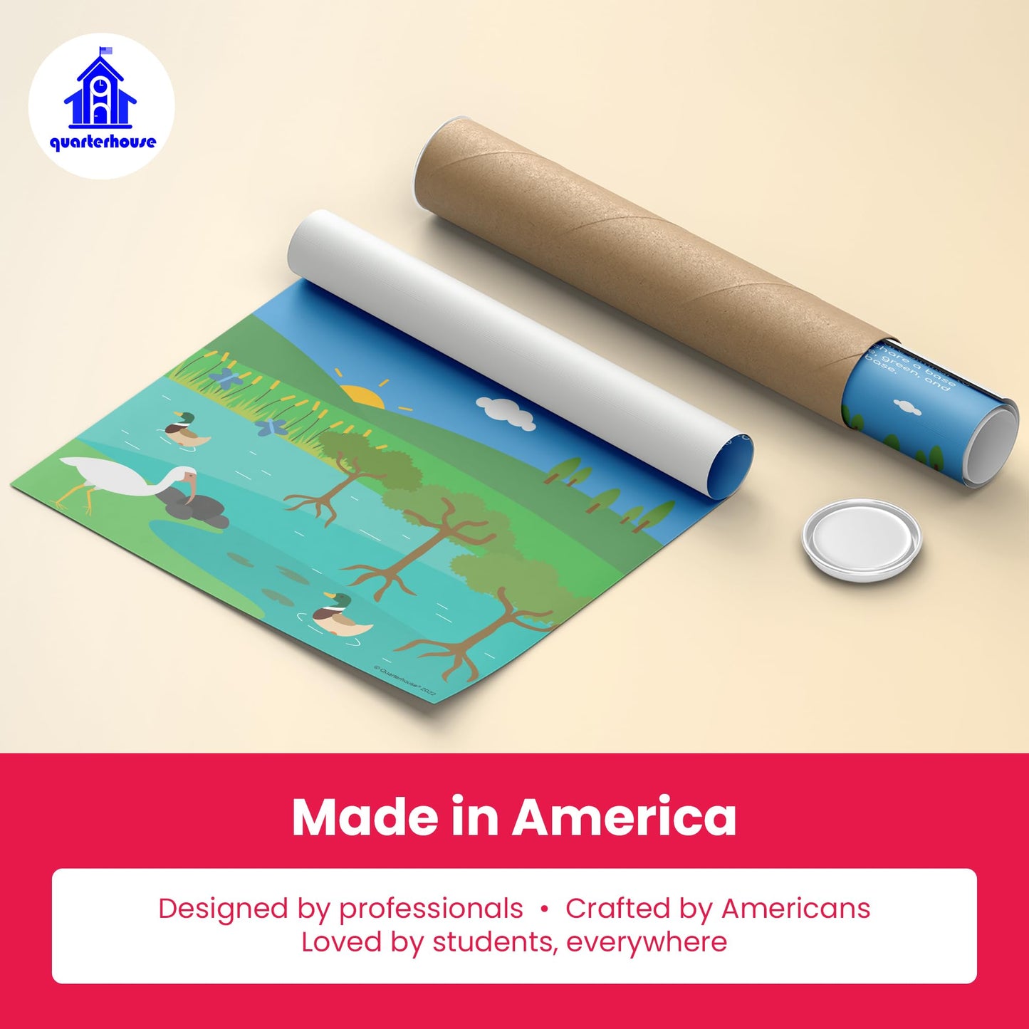 Quarterhouse Color Theory Poster Set, Art Classroom Learning Materials for K-12 Students and Teachers, Set of 7, 12 x 18 Inches, Extra Durable