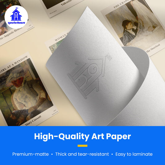 Quarterhouse Impressionist Paintings Poster Set, Art and Art History Classroom Learning Materials for K-12 Students and Teachers, Set of 8, 12 x 18 Inches, Extra Durable