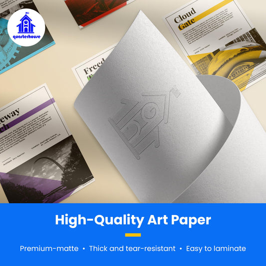 Quarterhouse American Landmarks Poster Set, Social Studies Classroom Learning Materials for K-12 Students and Teachers, Set of 8, 12 x 18 Inches, Extra Durable