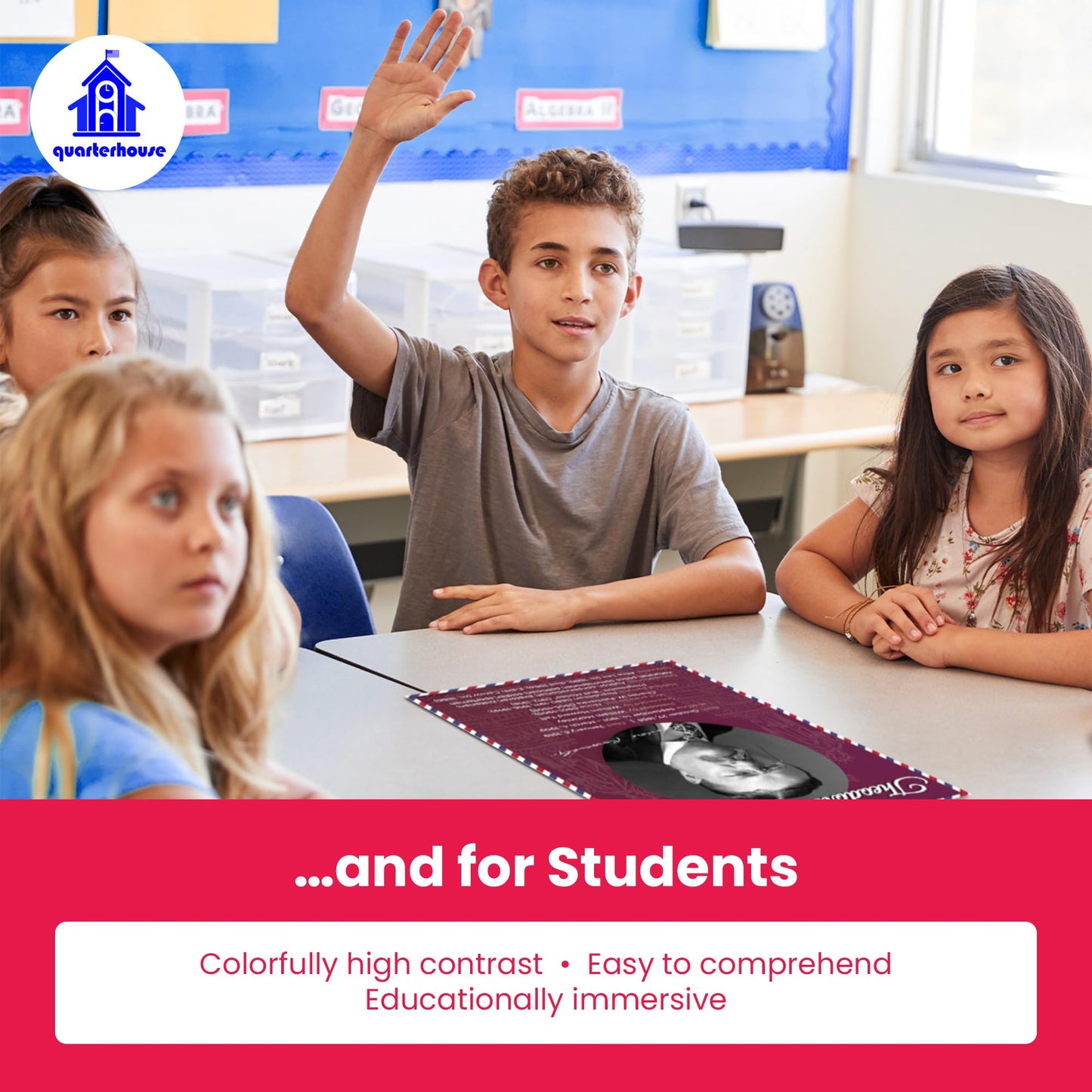 Quarterhouse Most Influential US Presidents Poster Set, Social Studies Classroom Learning Materials for K-12 Students and Teachers, Set of 6, 12 x 18 Inches, Extra Durable