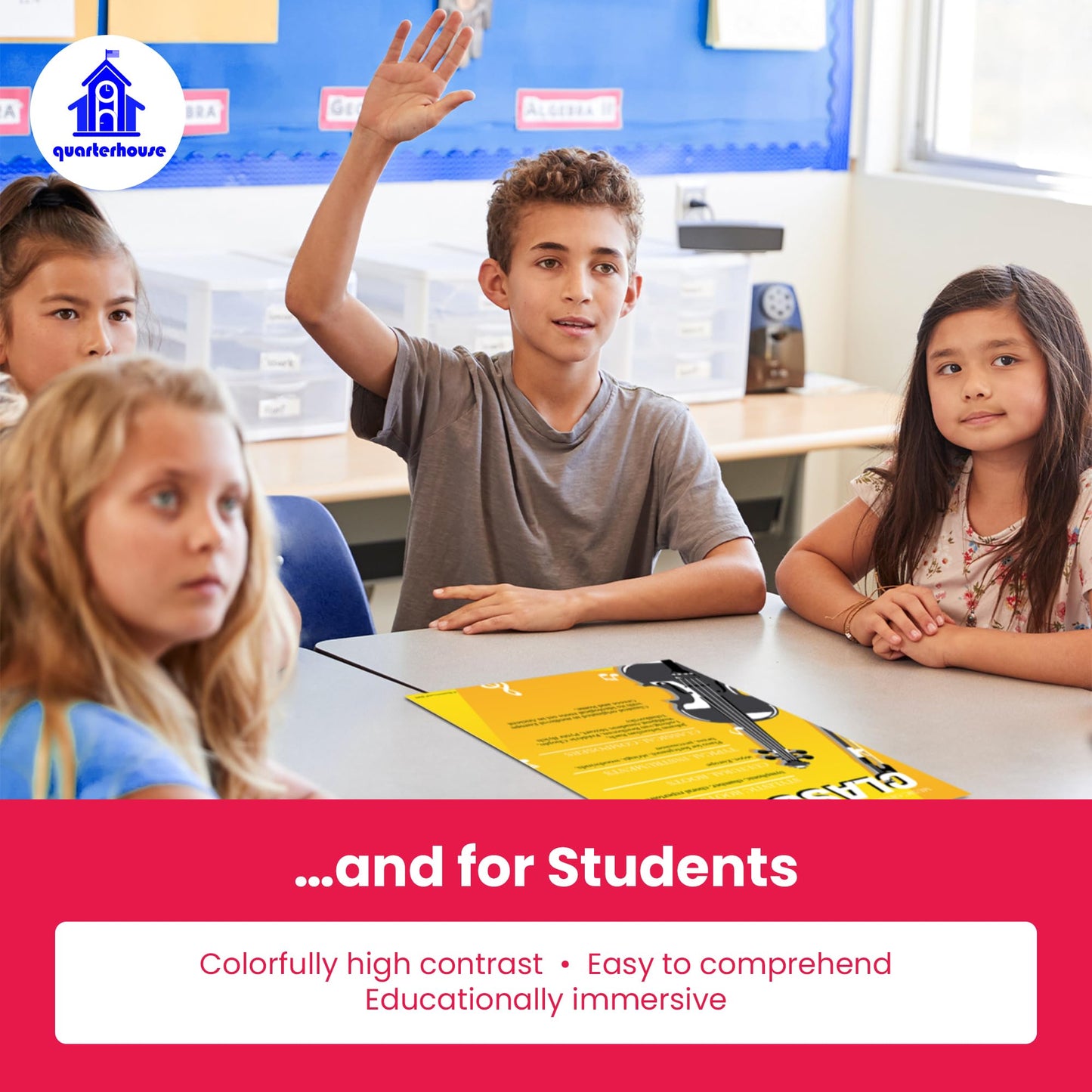 Quarterhouse Music Genres Poster Set, Music Classroom Learning Materials for K-12 Students and Teachers, Set of 8, 12 x 18 Inches, Extra Durable